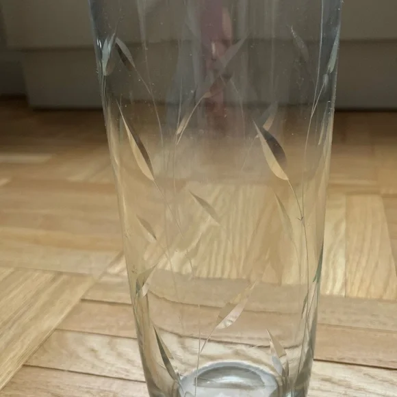 Vintage Elegant Silver and Clear Glass Cocktail Shaker - Picture 2 of 4